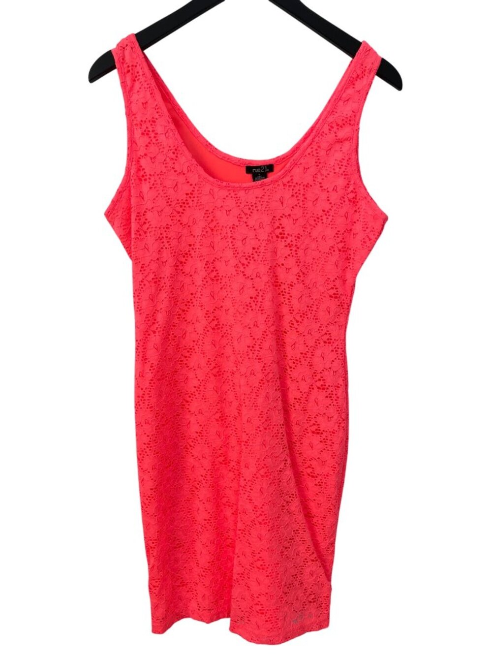 Rue21 Mini Tank Dress Large Lace Sleeveless Bodycon Nylon Blend Boho Hippie NEW